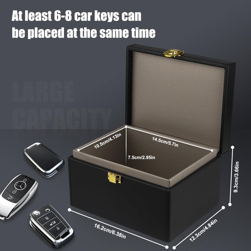 Diyife Faraday Box, [8-12 Car Keys Capacity] Large Capacity Faraday Cage for Car Key, RFID Signal Blocking Box Key Fob Protector Anti Theft Car Signal Blocking Box for Car Keys, Phones - Image 2